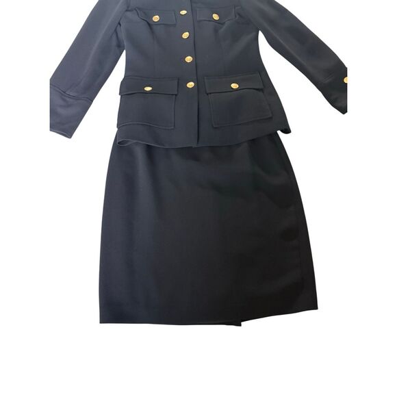 Donna Morgan Jackets & Blazers - Donna Morgan Womens Black Gold Buttons Blazer and Skirt Suit Set 2 Piece Size 4